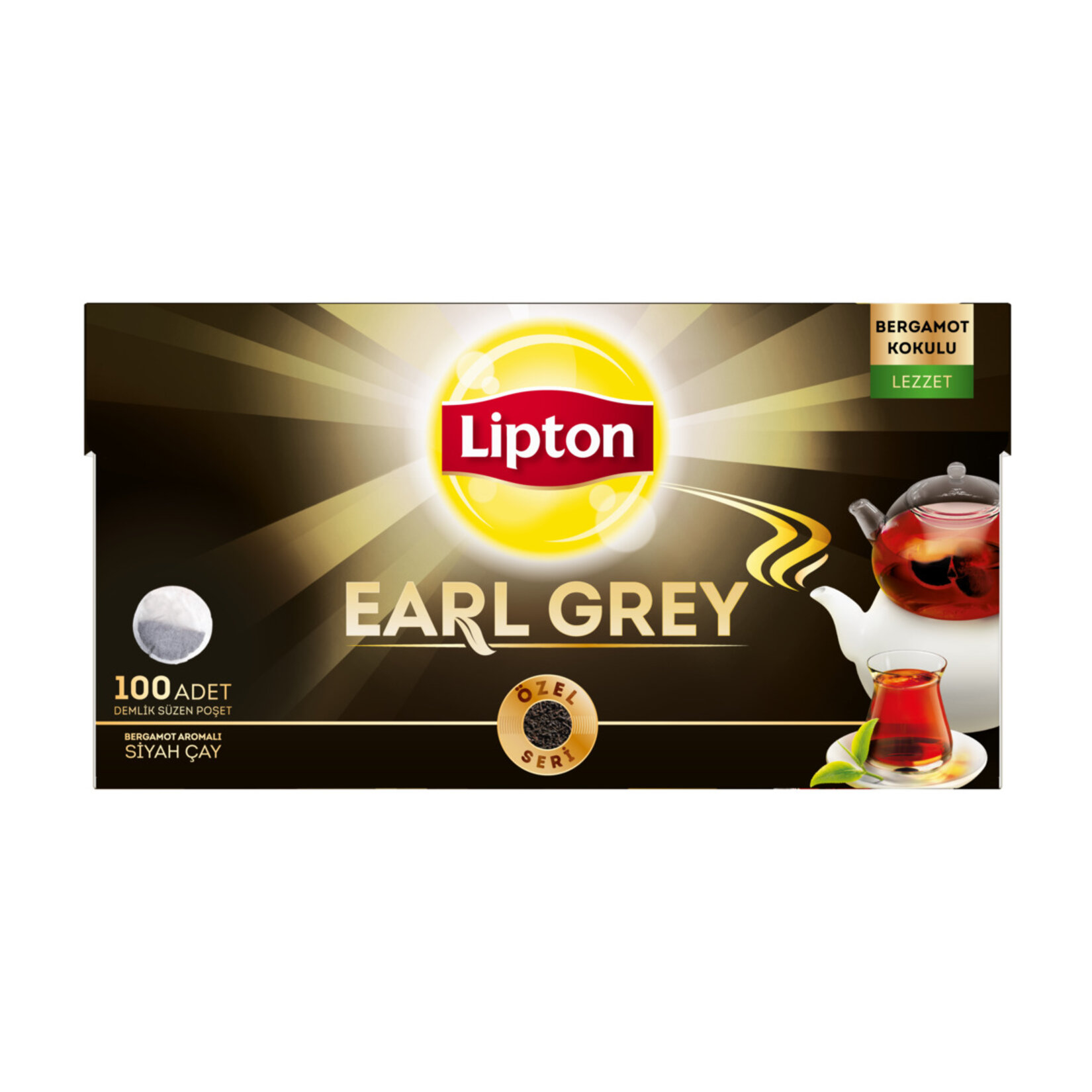 Lipton Demlik Poşet Çay Earl Grey 100'Lü