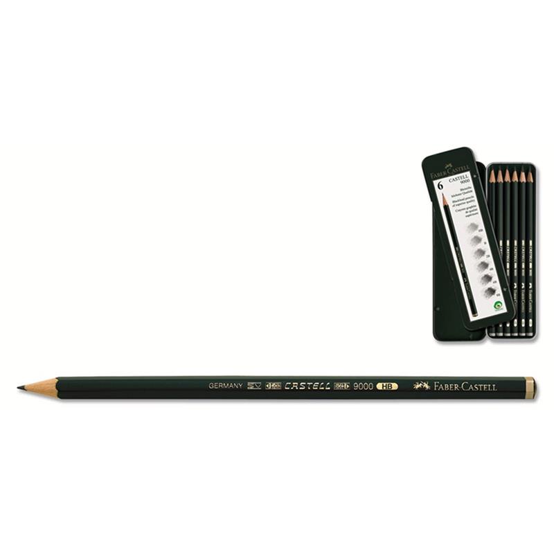 Faber 9000 Grafit Kalem 6 Lı Teneke Kutu