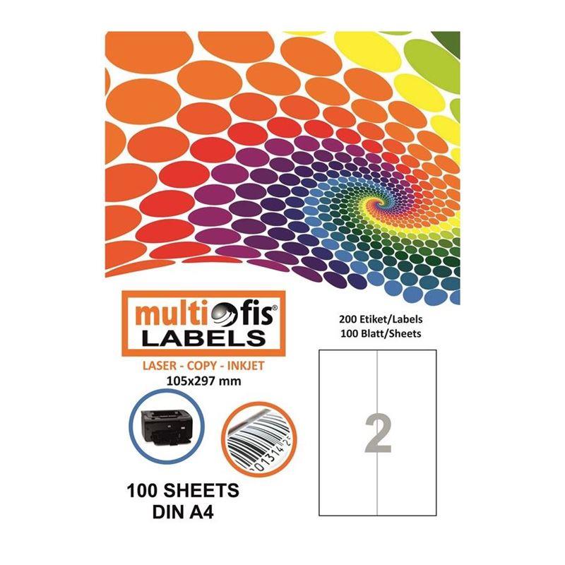 Multiofis 105X297 Mm Laser Etiket